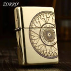 Zorro Retro High-End Brass Windproof Kerosene Lighter