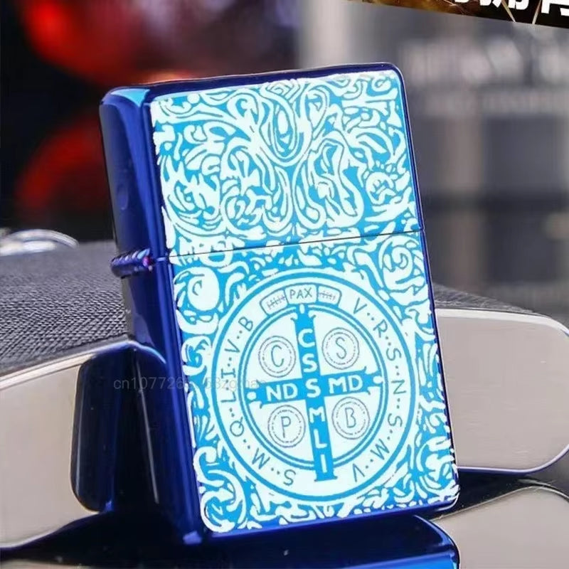 2025 Windproof Kerosene Lighter - Customizable Men's Gift & Cigarette Accessory