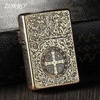 Zorro Retro High-End Brass Windproof Kerosene Lighter