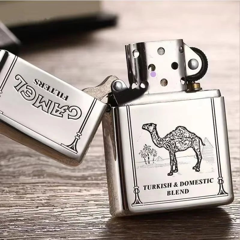 2025 Windproof Kerosene Lighter - Customizable Men's Gift & Cigarette Accessory