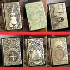 Zorro Retro High-End Brass Windproof Kerosene Lighter