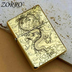 Zorro Retro High-End Brass Windproof Kerosene Lighter