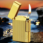 Metal Windproof Torch Gas Lighter Double Flame Butane Lighter Smoking Accessory  Gadgets for Men Gift Cigarette Lighter