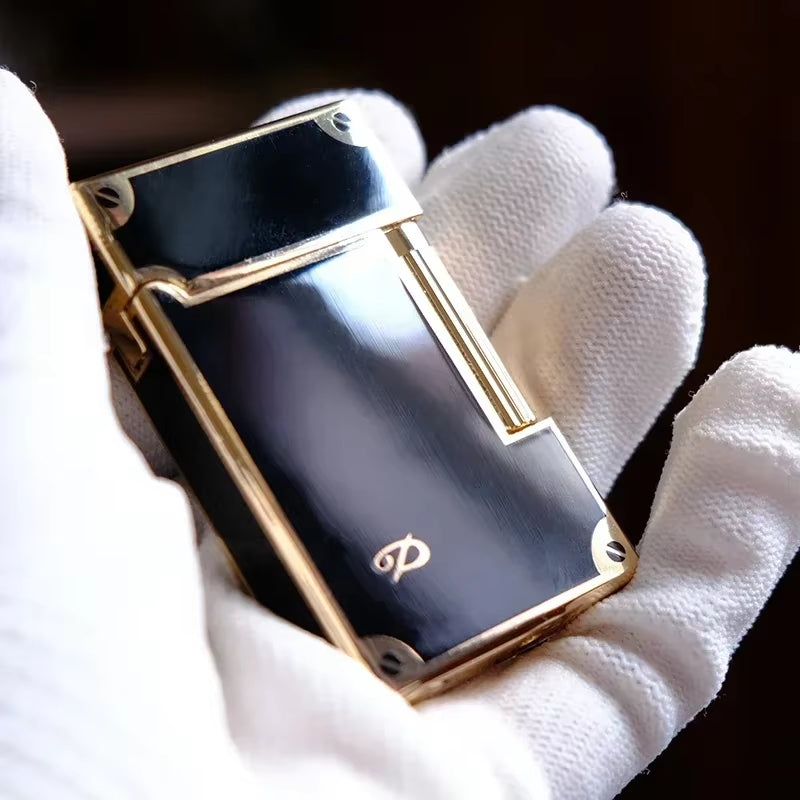 Derui Classic Metal Lighter - High-End Inflatable Open Flame Cigarette Lighter for Men