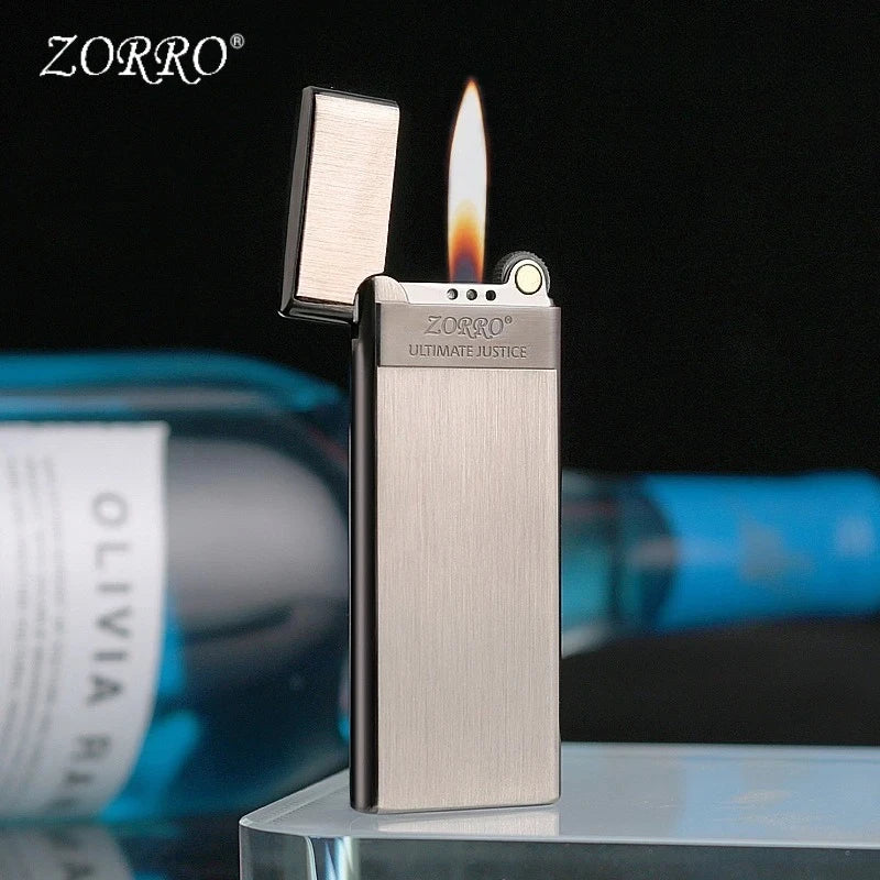 Zorro 636 Signature Ultra-Thin Metal Butane Lighter – Designer Pocket Accessory & Holiday Gift