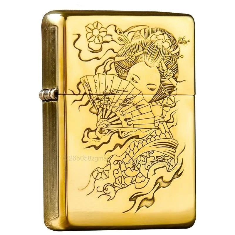 Zorro Retro High-End Brass Windproof Kerosene Lighter