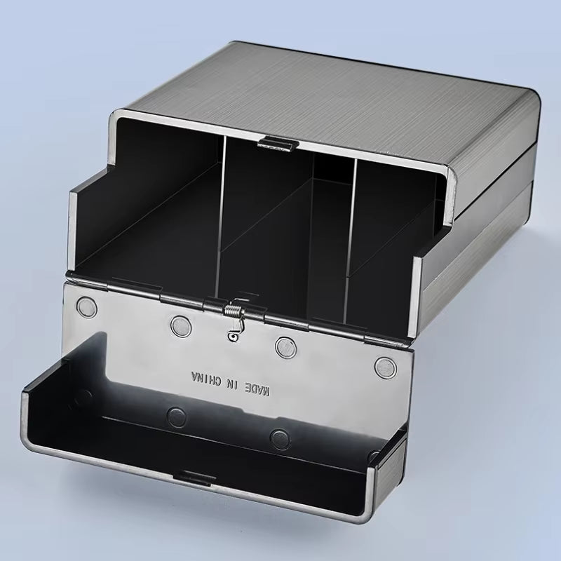 Large Capacity Cigarette Case Automatic Flip Cover Hold 40Pcs Cigarettes anti Pressure Portable Pocket Storage Box Smoking Tools