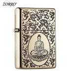 Zorro Retro High-End Brass Windproof Kerosene Lighter