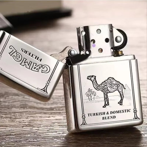 2025 Windproof Kerosene Lighter - Customizable Men's Gift & Cigarette Accessory