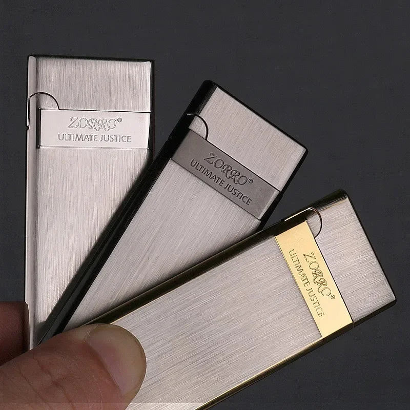 Zorro 636 Signature Ultra-Thin Metal Butane Lighter – Designer Pocket Accessory & Holiday Gift