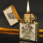 Zorro Retro High-End Brass Windproof Kerosene Lighter