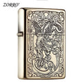 Zorro Retro High-End Brass Windproof Kerosene Lighter