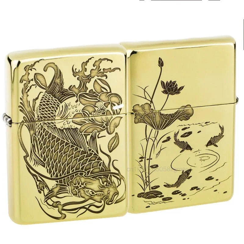 Zorro Retro High-End Brass Windproof Kerosene Lighter