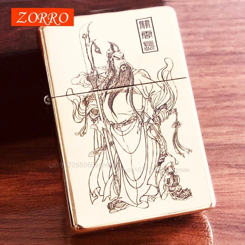 Zorro Retro High-End Brass Windproof Kerosene Lighter