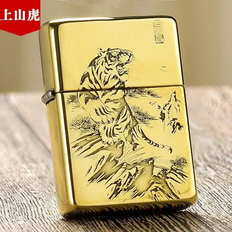 Zorro Retro High-End Brass Windproof Kerosene Lighter