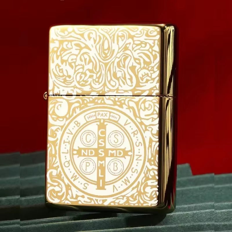 2025 Windproof Kerosene Lighter - Customizable Men's Gift & Cigarette Accessory